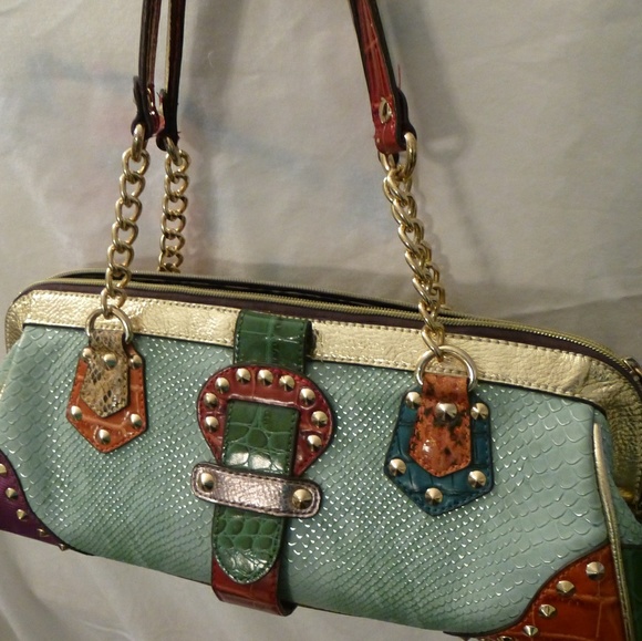 Nicole Lee handbag purse med colorful night out EC - Picture 7 of 8